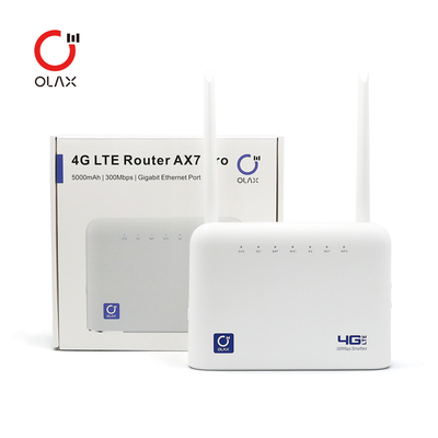 Bộ định tuyến không dây Wifi OLAX AX7 PRO 3G 4G LTE CPE 300mbps Bộ định tuyến Wifi công suất 5000mAh Modem có khe cắm thẻ sim