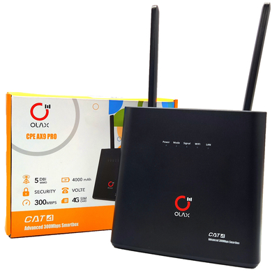 Olax AX9 pro 4g Wireless Wifi Router 4000mah LTE Cat4 300mbps Với thẻ SIM